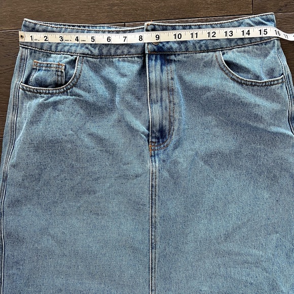 Women’s Velvet Heart Denim Skirt - Paulina midi skirt , large - Picture 4 of 10